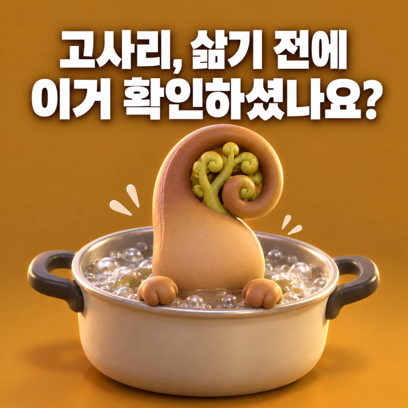 고사리 효능 부작용, 삶기 전에 꼭 확인할 3가지