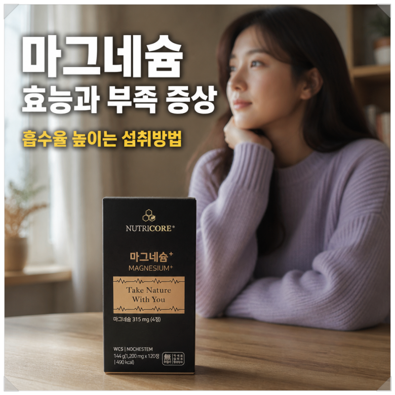 마그네슘 효능과 부족 증상, 흡수율 높이는 섭취방법
