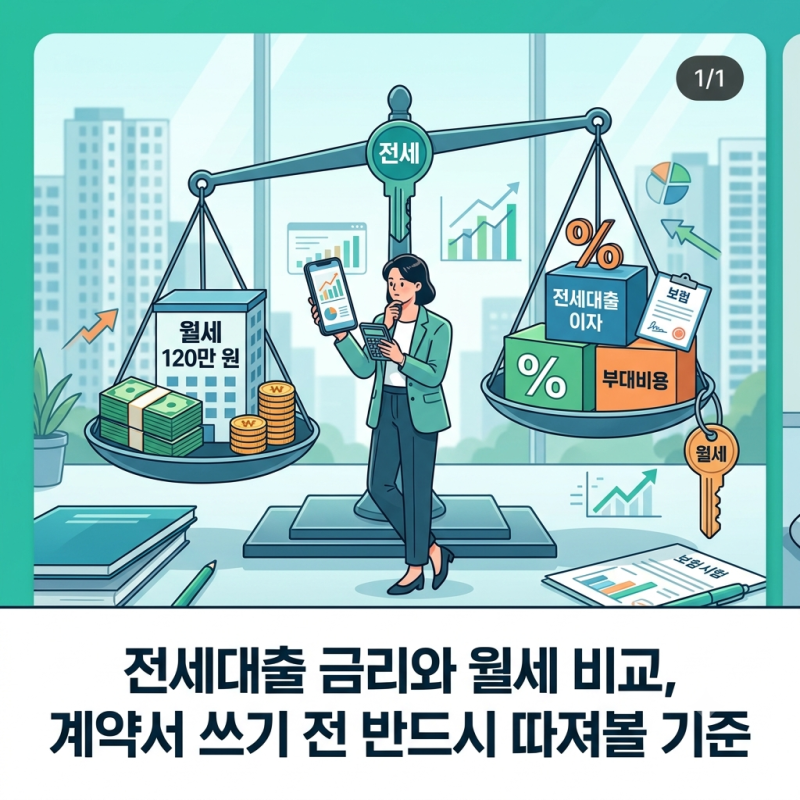 "월세 120만 원 내느니 대출이자 낸다?"... 2026 전월세전환율로 계산해 본 손익분기점