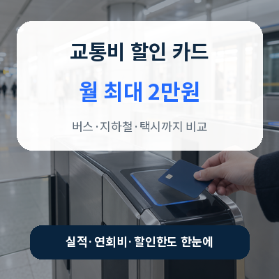 대중교통 할인카드 추천｜K-패스·택시·KTX·버스·지하철까지 월 최대 2만원 아끼는 법