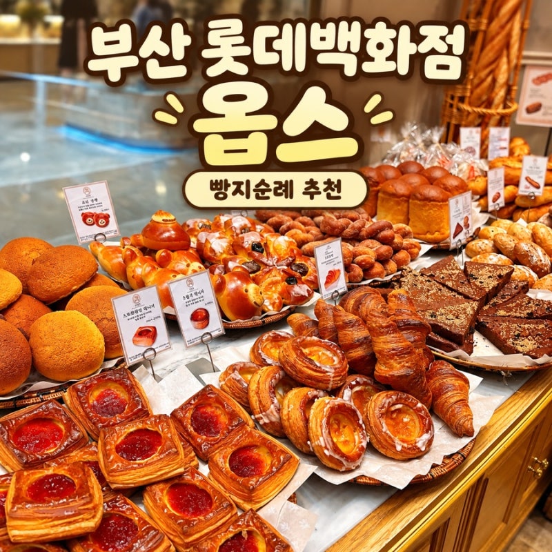 [부산 맛집] 부산 빵집 추천 롯데백화점 부산본점 옵스 OPS 부산 빵지순례