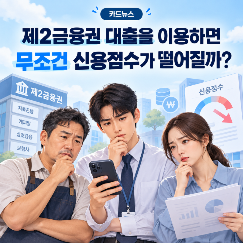 제2금융권 대출을 이용하면 무조건 신용점수가 떨어질까?