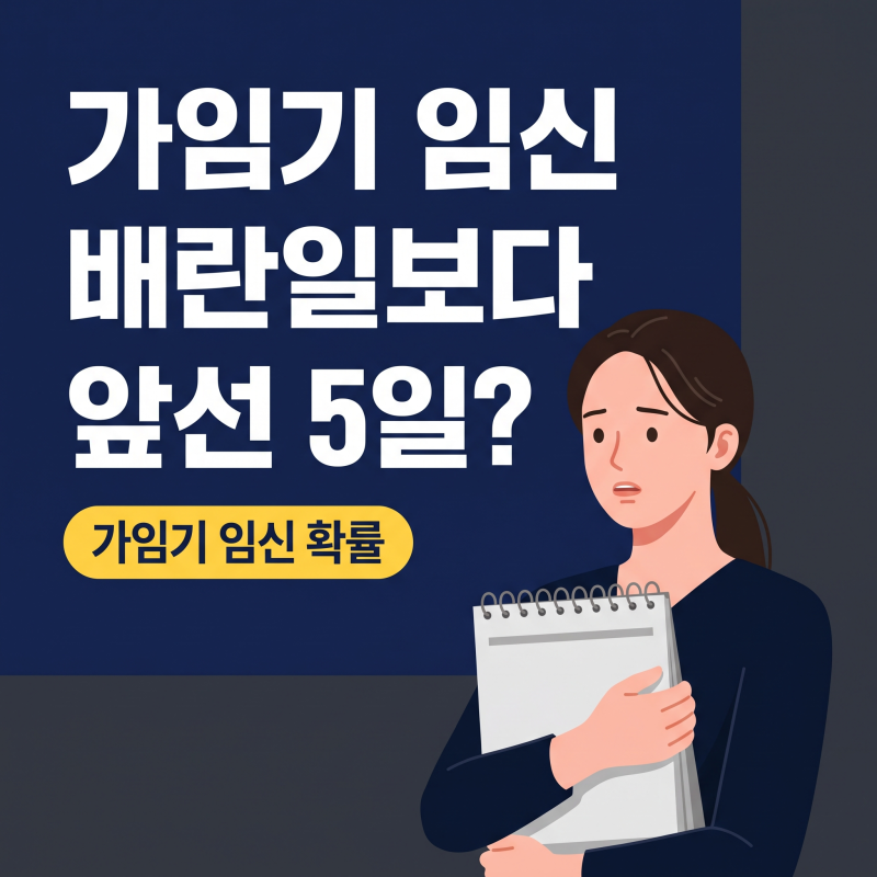 가임기임신확률, 배란일 당일보다 앞선 5일이 중요한 이유