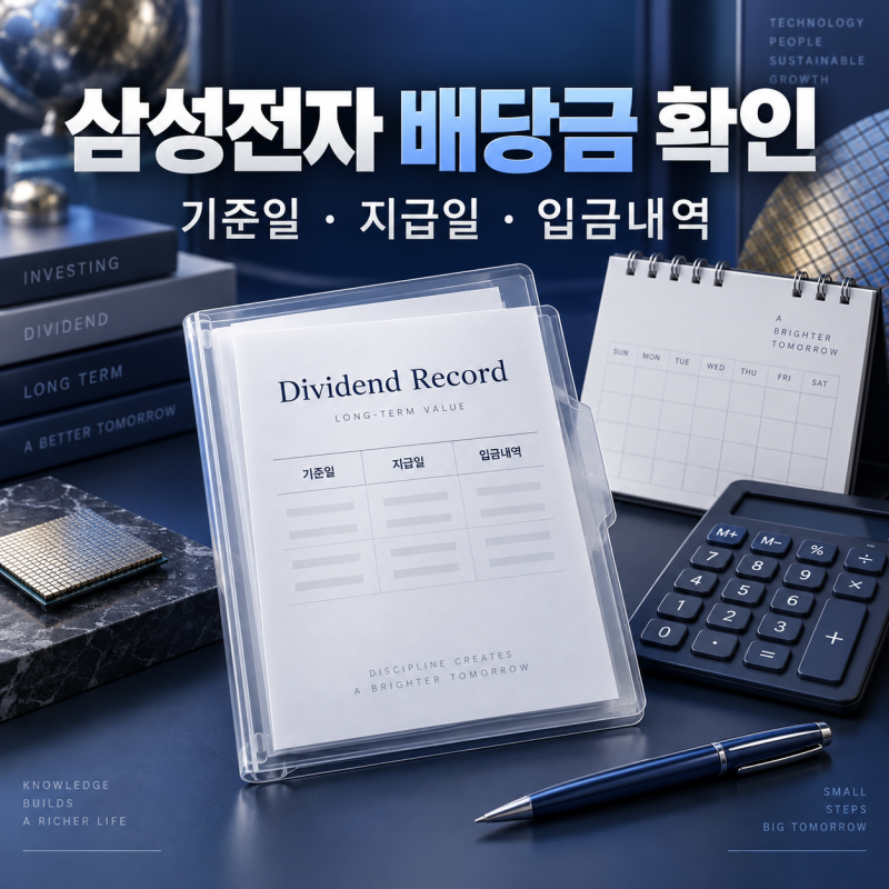삼성전자 배당금 확인방법｜보통주·우선주·배당기준일·입금내역 조회