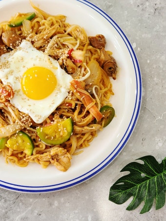 내가볼려고 적은 최고의 초간단[라면 팟타이] 이국적인 맛을 집에서! 고퀄리티 태국식 볶음....