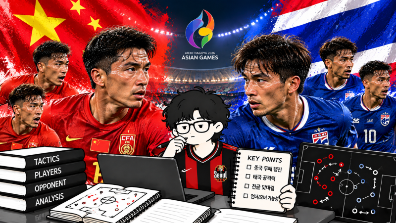 중국 태국 아시안게임 남자축구 경기 분석 | 결장자, 배당, 승부예측 (9월 26일) by.알리