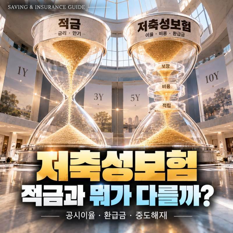 저축성보험은 적금과 무엇이 다를까요? 공시이율·해약환급금·중도해지 전에 알아야 할 것