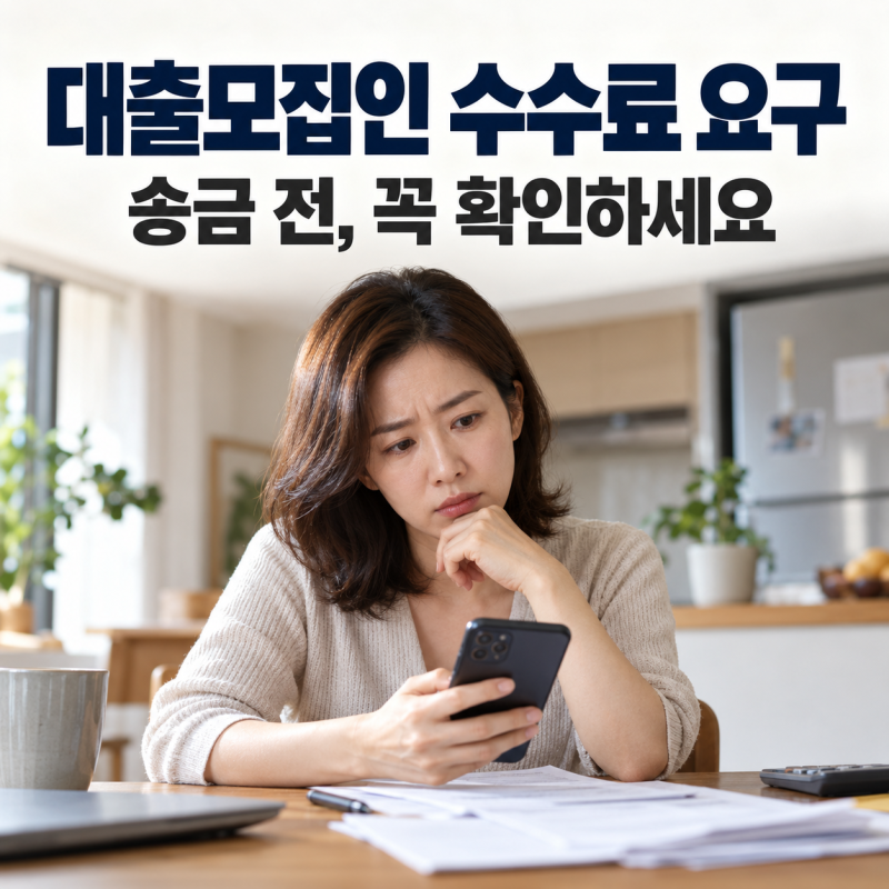 대출모집인 수수료 요구, 승인됐다더니 돈부터 보내라고요?