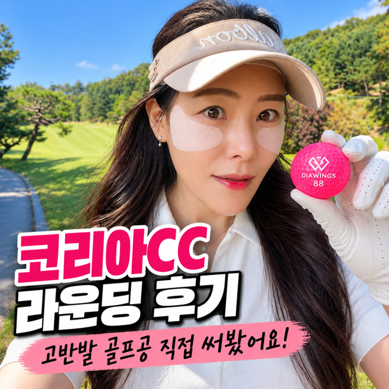 코리아CC 후기, 고반발 골프공 라운딩 비거리 차이는? 다이아윙스 디스턴스 플러스 가격, 싸....