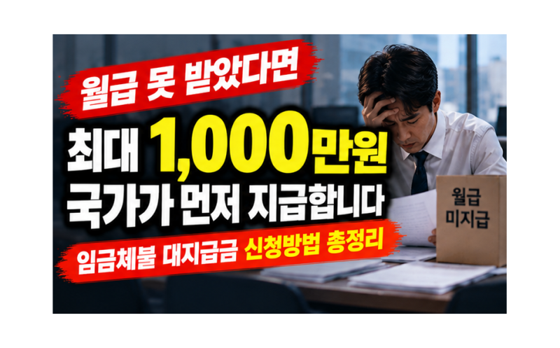 임금체불 대지급금 신청방법 최대 1000만원 받을 수 있을까