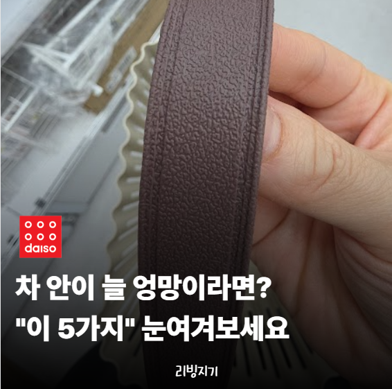 "치워도 며칠 지나면 다시 엉망" 다이소에서 발견한 차 안 정리 추천템 5가지