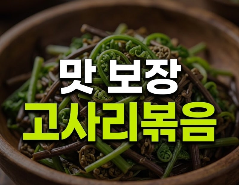 고사리 삶는 법 & 맛있는 고사리나물볶음 (효능/부작용)