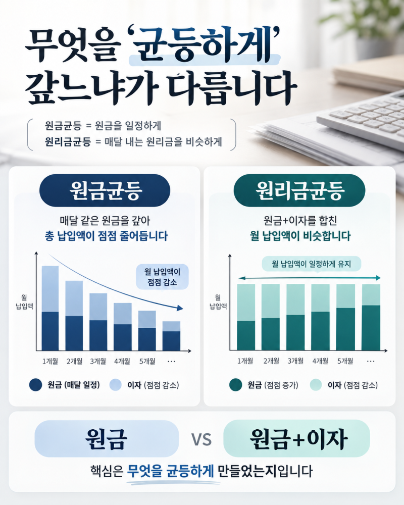원금균등 vs 원리금균등, 대출 3억이면 실제로 얼마나 차이 날까?