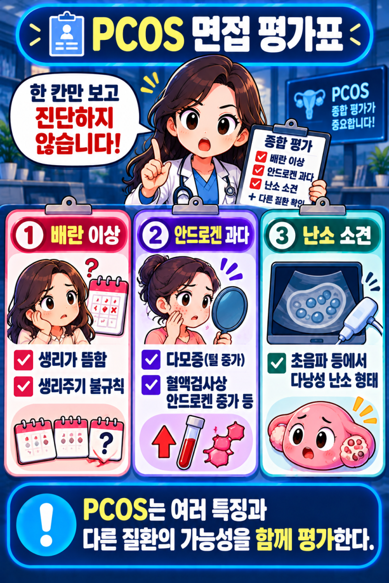 생리불순이면 다낭성난소증후군일까? PCOS 진단 기준과 증상