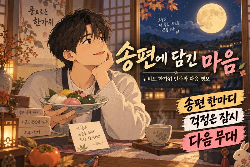 뉴비트, 행복한 한가위 송편 메시지에 담긴 진짜 의미와 12월 유럽 투어 포인트