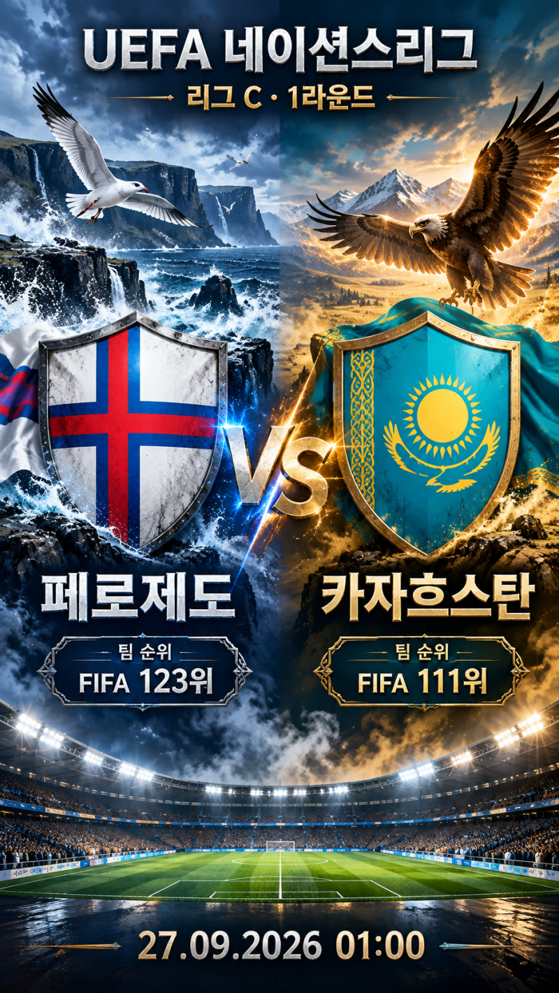 [UEFA 네이션스리그 분석] 페로제도 vs 카자흐스탄, 언더오버가 핵심