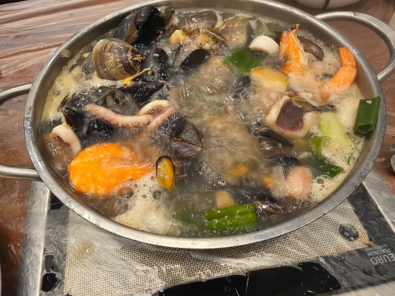 파주맛집 복많네해물칼국수 파주출판단지본점 - 해물전골 2인 후기