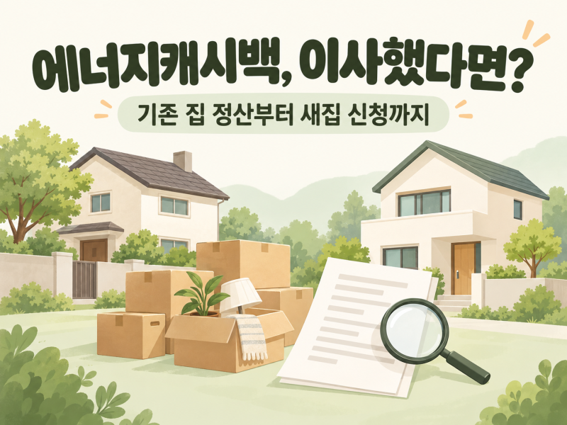 한전 에너지캐시백 이사 후｜주소 변경과 재신청 확인하기