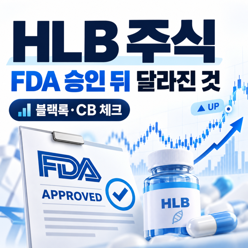 HLB 주식 FDA 승인 뒤 달라진 것, 블랙록 503만주 매도와 300억 CB