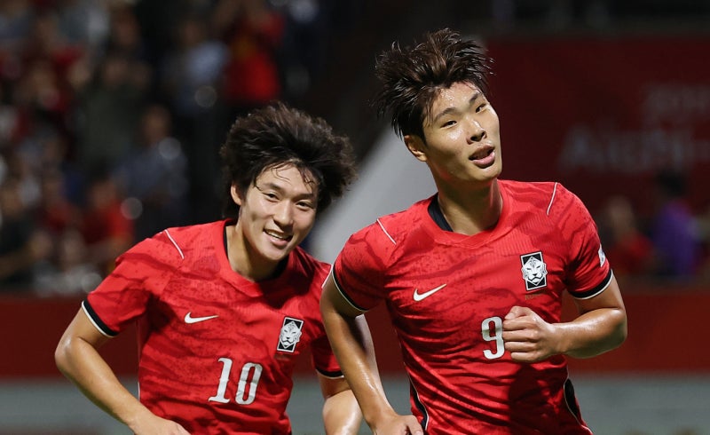 한국 베트남 4-0 완승, 이영준 멀티골 폭발…아시안게임 4강 진출