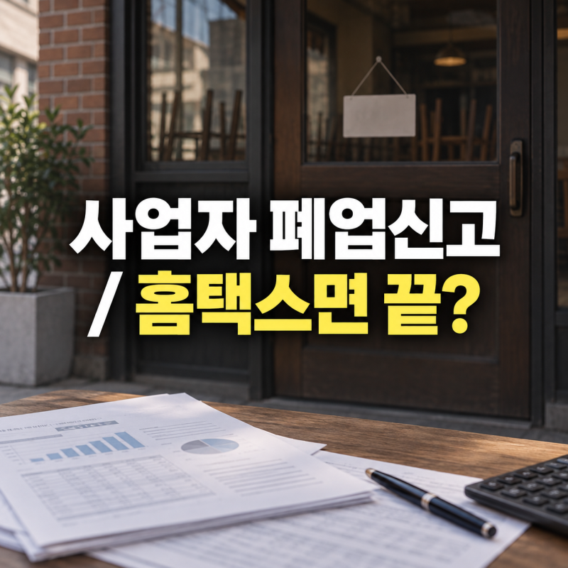 사업자 폐업신고, 개인사업자 절차와 음식점 영업신고는 따로일까?