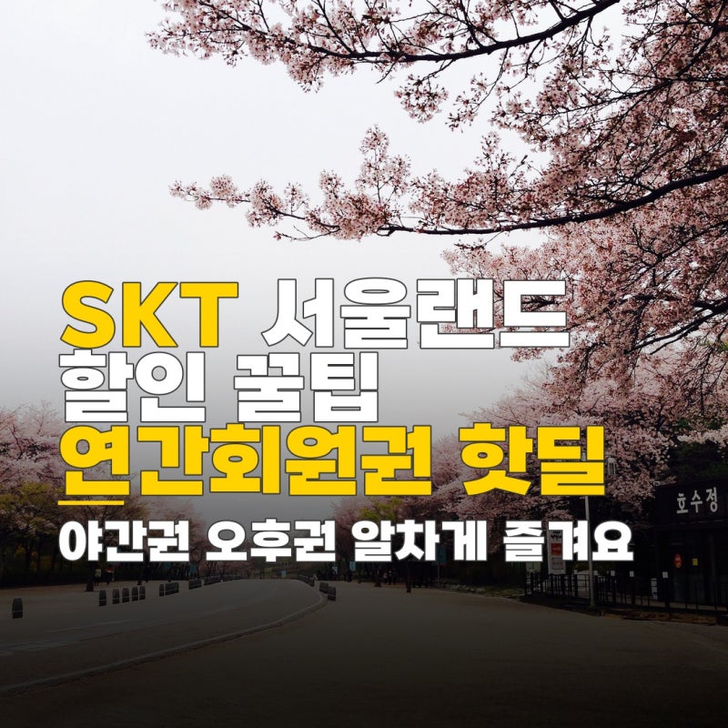 skt 서울랜드 할인, 연간회원권 핫딜 및 야간권 오후권 활용법