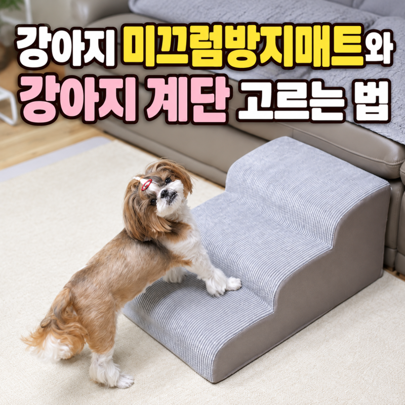강아지 미끄럼방지매트와 강아지 계단, 16년 키우며 알게 된 고르는 법