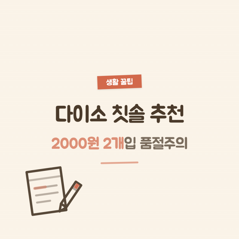 다이소 칫솔 추천, 2000원 2개입 품절주의