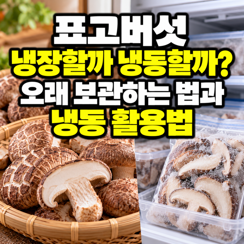 “표고버섯 냉장할까 냉동할까?” 오래 보관하는 법과 냉동 활용법