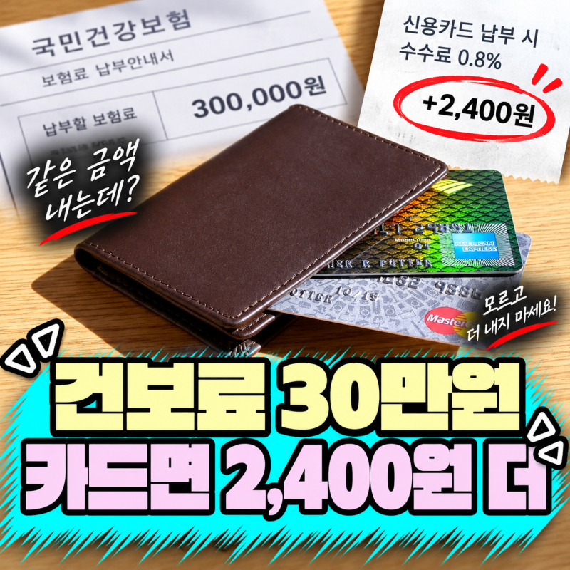 건강보험료 30만원 카드로 내면 2,400원 더 붙는다…자동이체도 예외 아니다