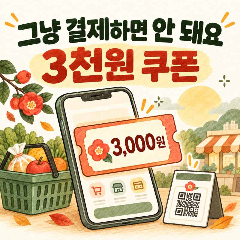 동백전 QR쿠폰, 10월 3천원 받는 법