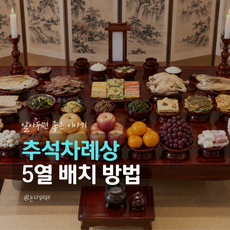 추석차례상 차리는법 음식 위치 순서부터 간소화 상차림까지