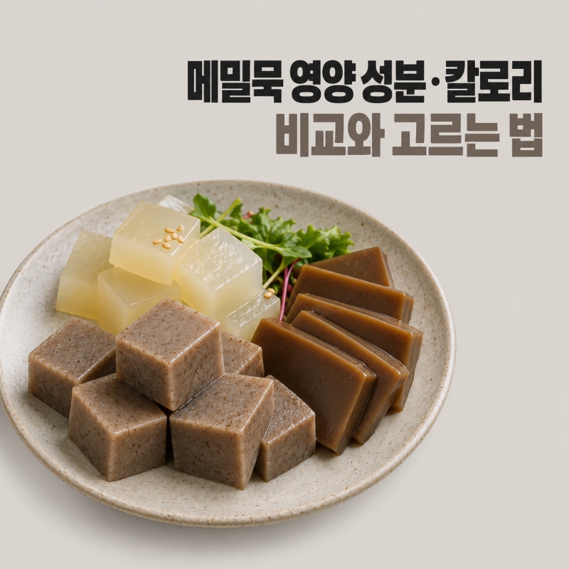 도토리묵이랑 뭐가 다를까? 메밀묵 영양 성분과 칼로리 비교