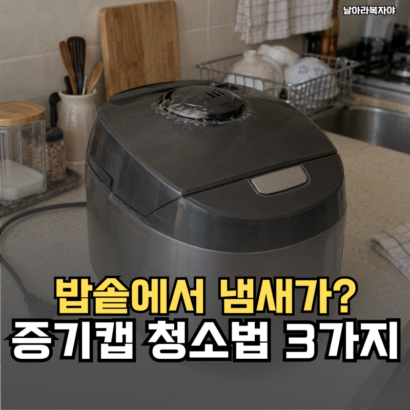 밥을 지을 때 냄새가 달라졌어요… 전기밥솥 증기캡 청소, 어디까지 분리할까요?