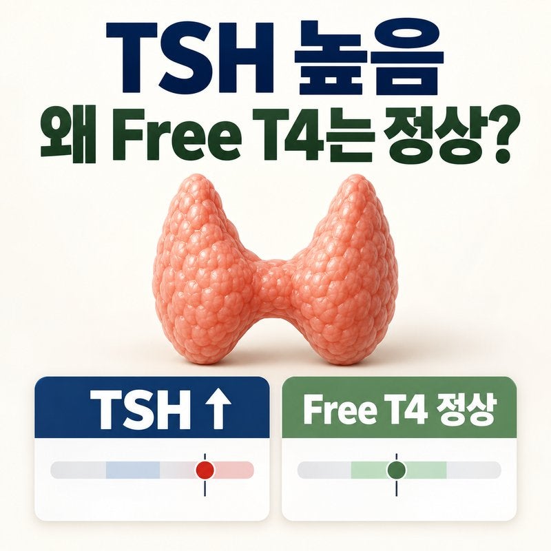 건강검진 TSH 높게 나왔다면｜Free T4 정상이어도 갑상선기능저하증일까