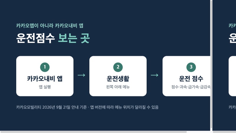카카오맵 운전점수 어디서 보나? 카카오내비 확인 방법과 보험 할인 조건