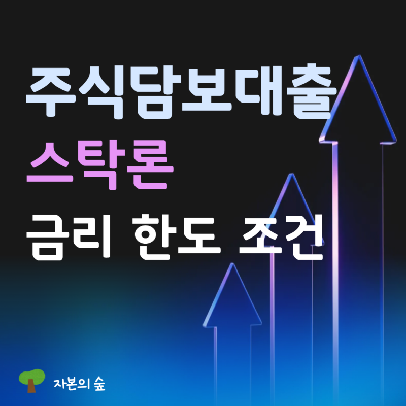 주식으로 받는 담보대출 스탁론 금리 한도 조건부터 신용융자 차이 정리