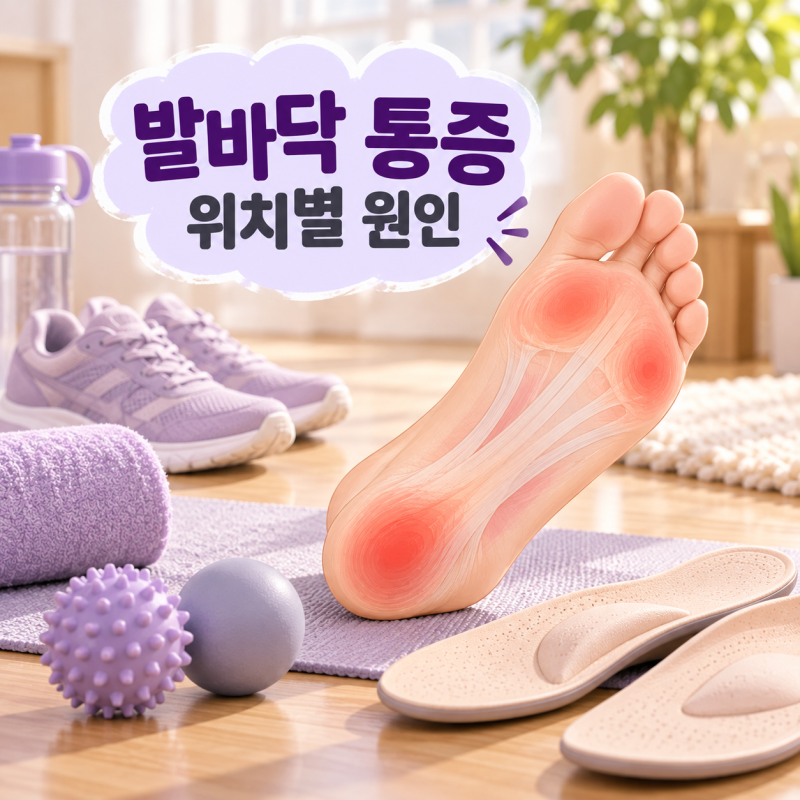 발바닥 통증 원인은? 아픈 위치별로 확인할 증상과 병원 가야 할 때