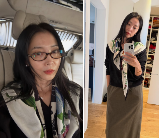 오윤아 스카프 당연히 명품인 줄.. 가격 보고 다시 봄