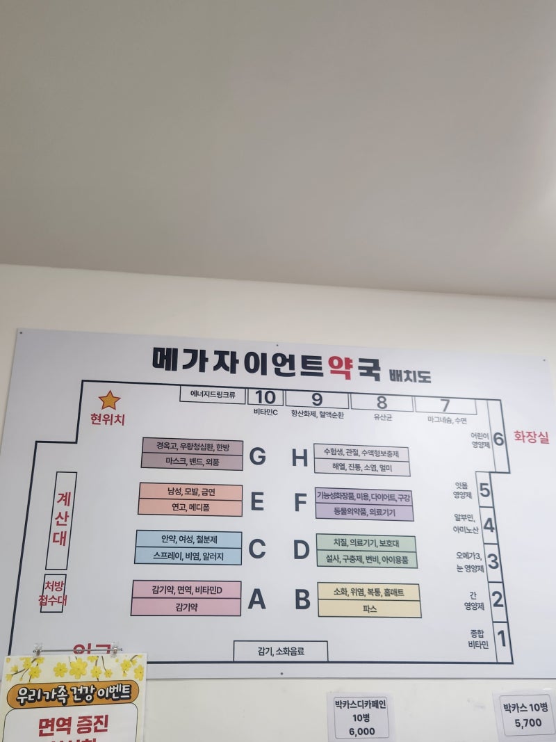 부산 엄궁 롯데마트 사상점 창고형 대형 약국 메가 자이언트 약국 방문 후기