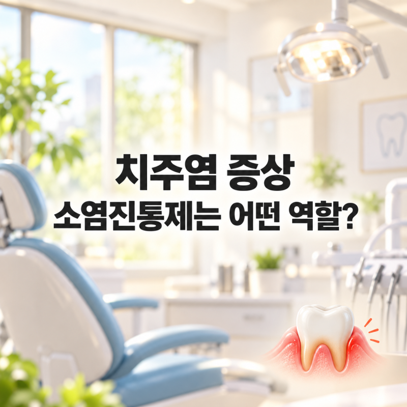 치주염 증상으로 잇몸 염증에 소염진통제가 하는 일