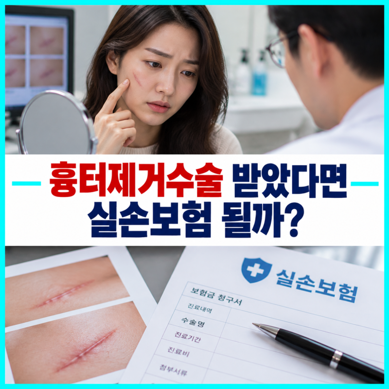 사고나 화상 뒤 흉터제거수술을 받았다면 실손보험이 될까? 미용치료와 치료 목적의 차이