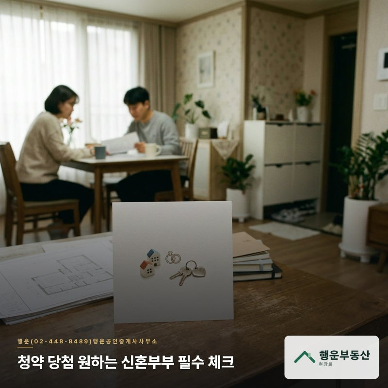 청약 당첨 원하는 신혼부부 필수 체크