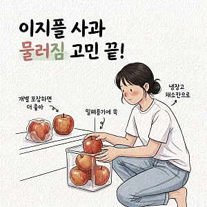 이지플 사과 저장용으로 샀다 물러짐 특징 맛 당도 수확시기 보관법