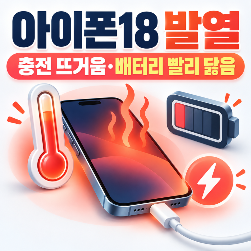 아이폰18 발열 해결 방법 충전 뜨거움 배터리 빨리 닳을 때 확인할 것
