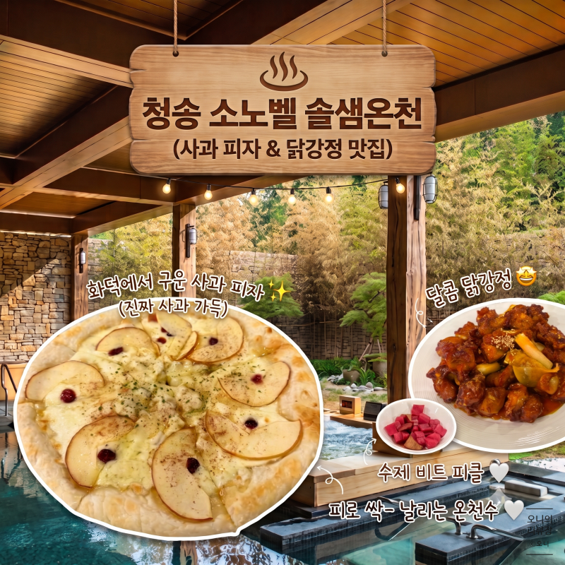 소노벨청송 솔샘온천ㅣ회원 50%할인권 쓰고 노천탕 힐링하기(+사과피자)
