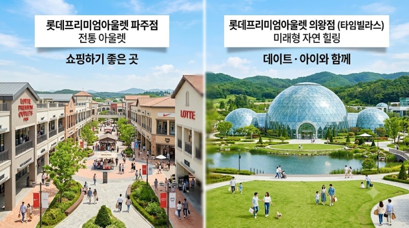 롯데프리미엄아울렛 파주점 vs 의왕점 완벽 비교! 데이트·아이·반려견 추천부터 쇼핑 팁까....