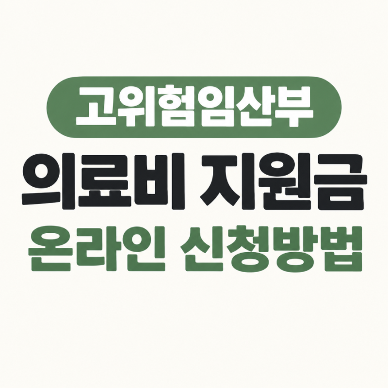 고위험임산부 의료비 지원금 온라인 신청 방법 | 필요서류 정리