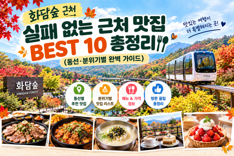 [최신] 화담숲 근처 실패 없는 맛집 BEST 10 총정리! ️ 동선·분위기별 완벽 가이드