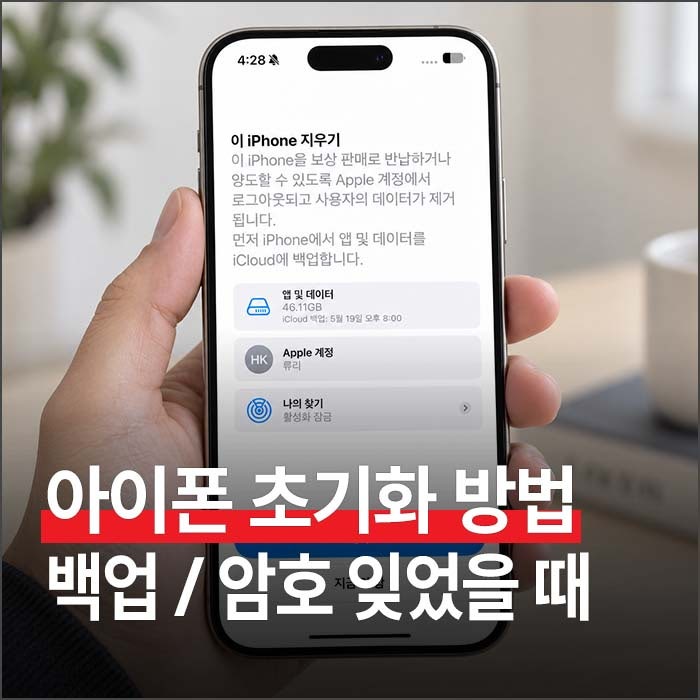 아이폰 초기화 방법, 백업 준비부터 암호 잊었을 때까지
